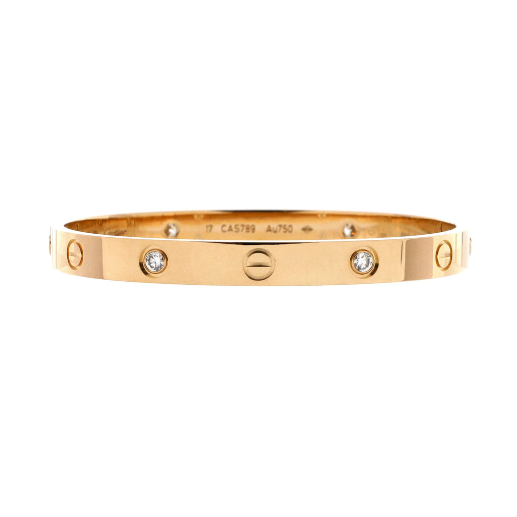 Love 4 Diamond Bracelet 18K Yellow Gold with Diamonds 17