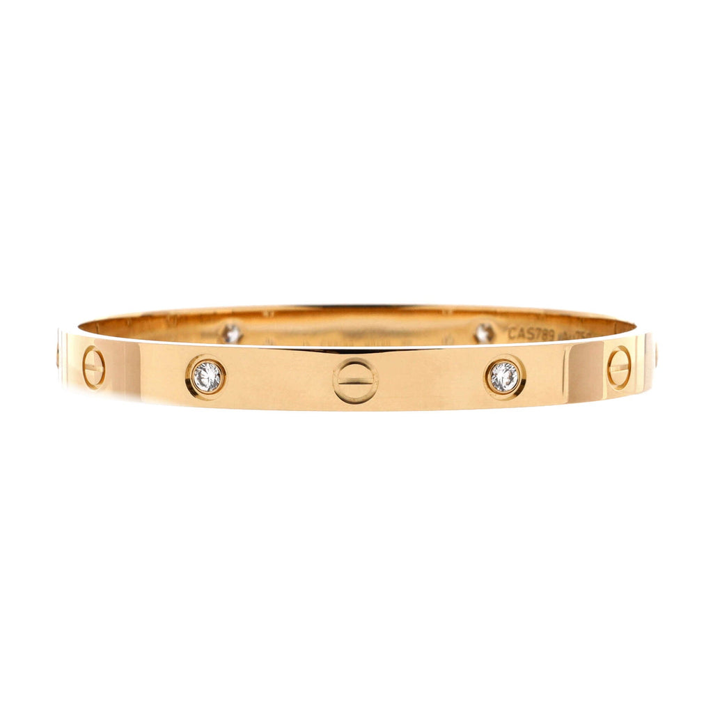 Love 4 Diamond Bracelet 18K Yellow Gold with Diamonds 17