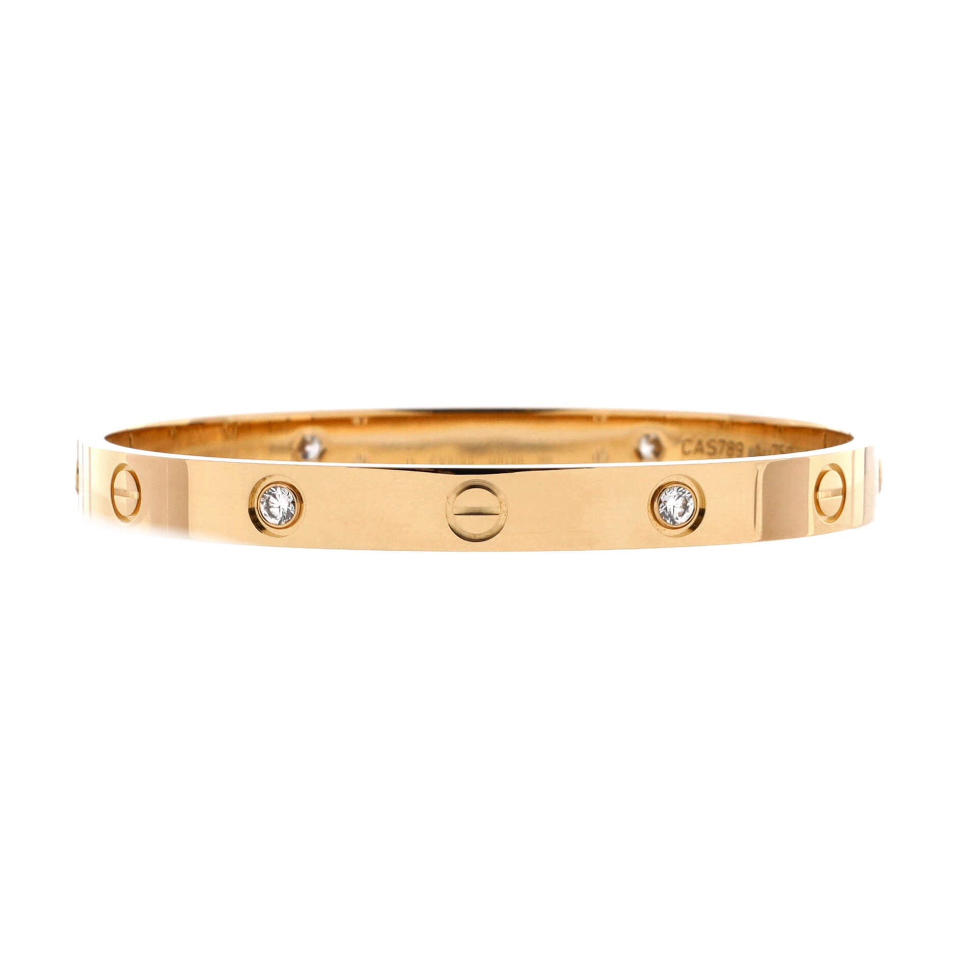 Love 4 Diamond Bracelet 18K Yellow Gold with Diamonds 17