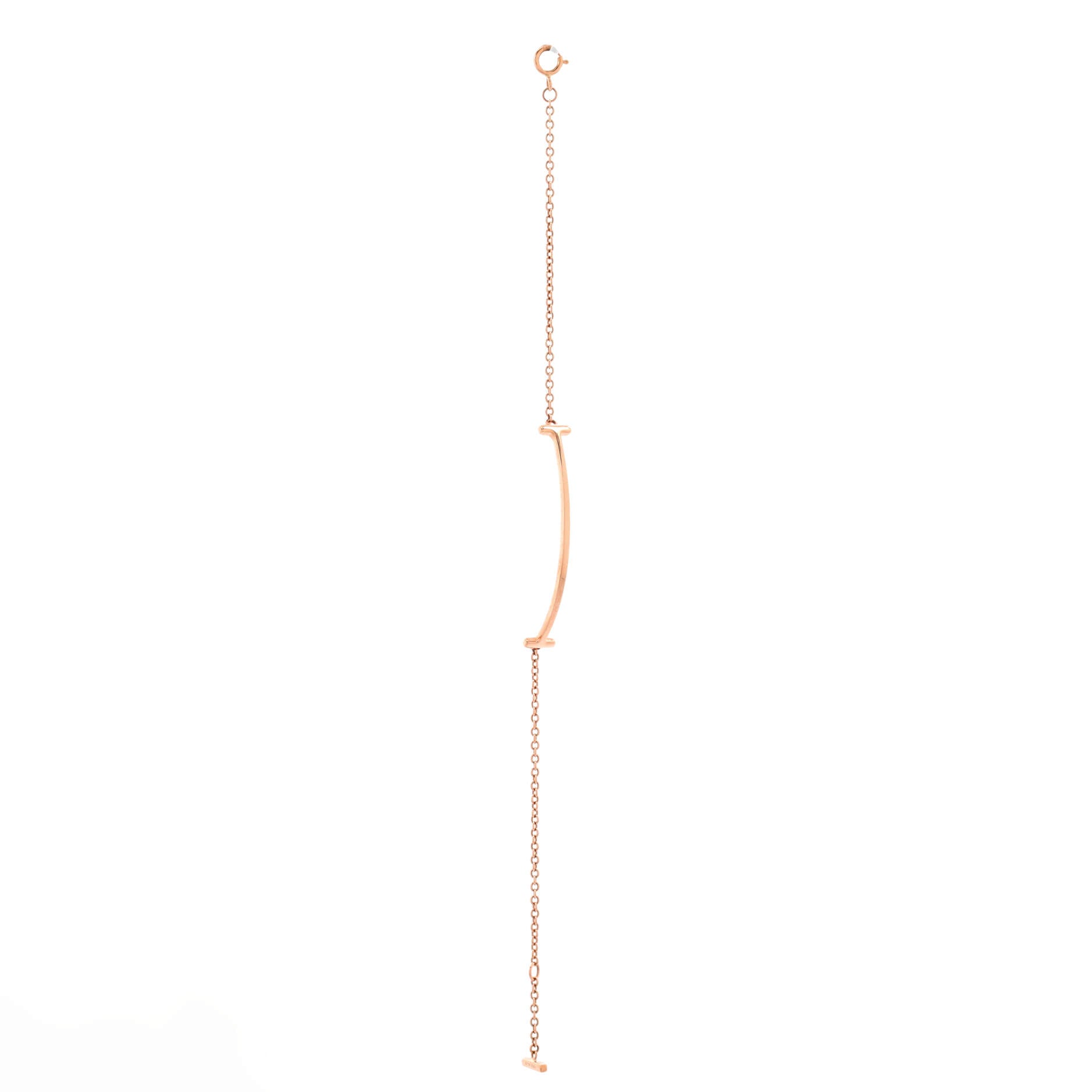 T Smile Chain Bracelet 18K Rose Gold Medium