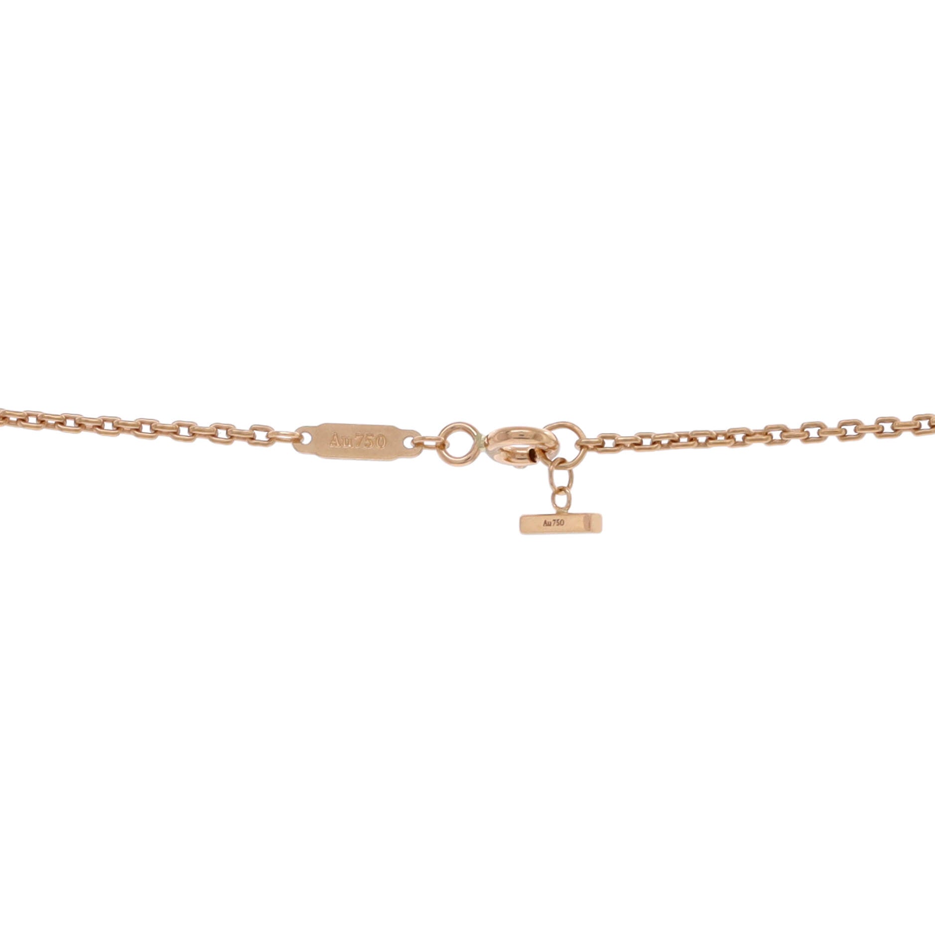 T Smile Pendant Necklace Rose Gold Extra Large