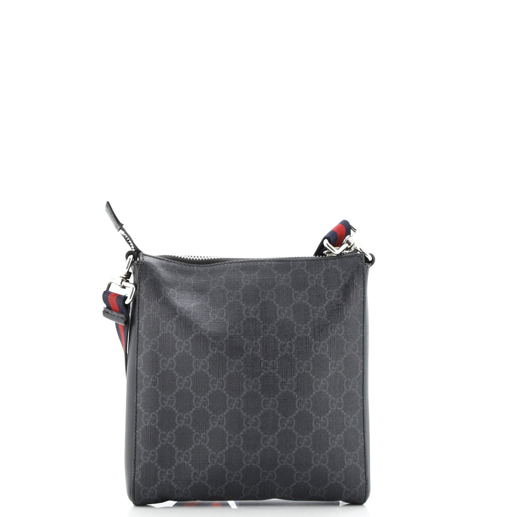 Web Strap Front Zip Messenger Bag GG Coated Canvas Small