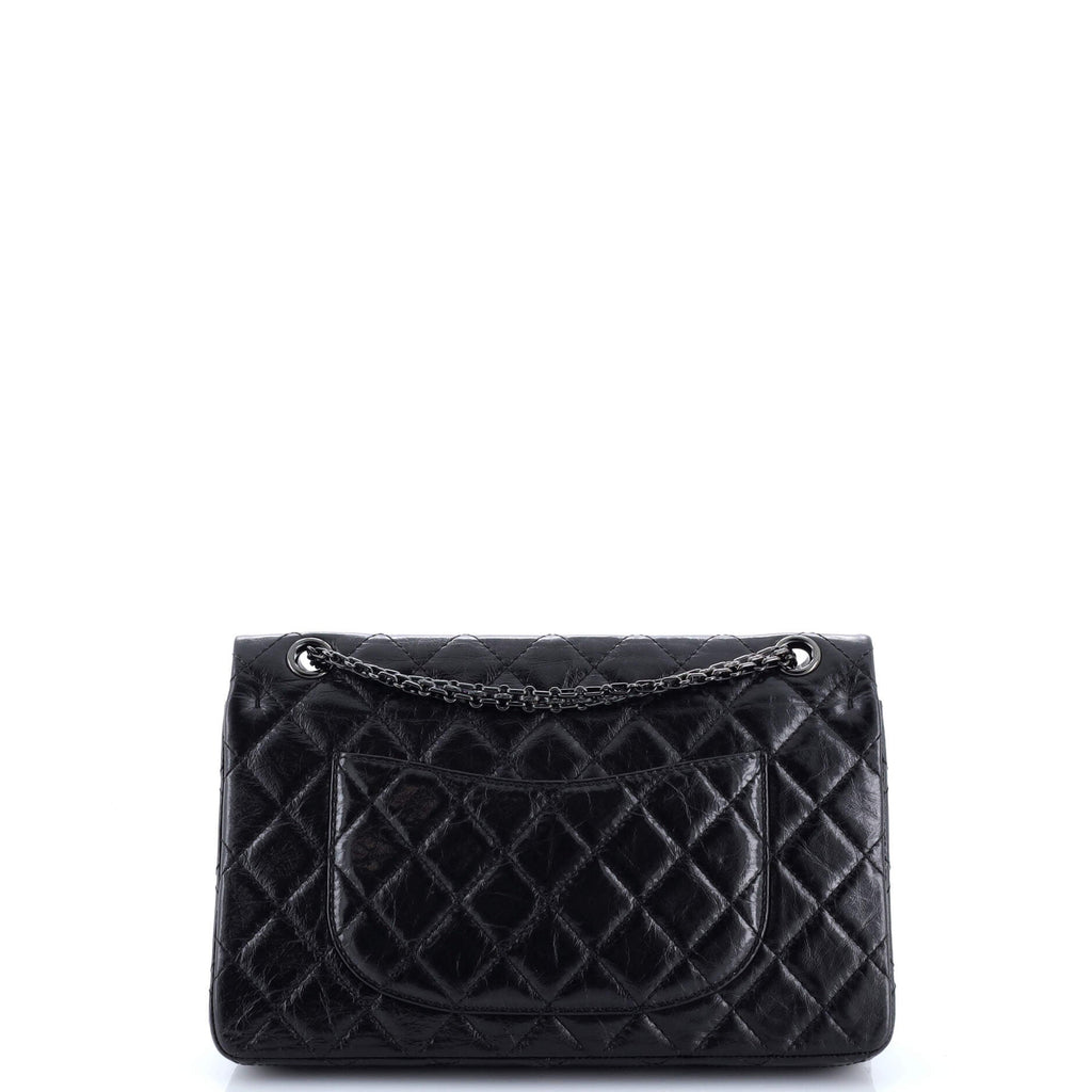 So Black Reissue 2.55 Flap Bag Quilted Glazed Calfskin 226