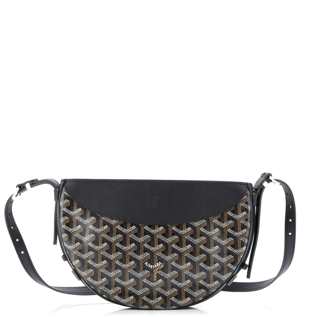 Hirondelle Shoulder Bag Coated Canvas and Leather