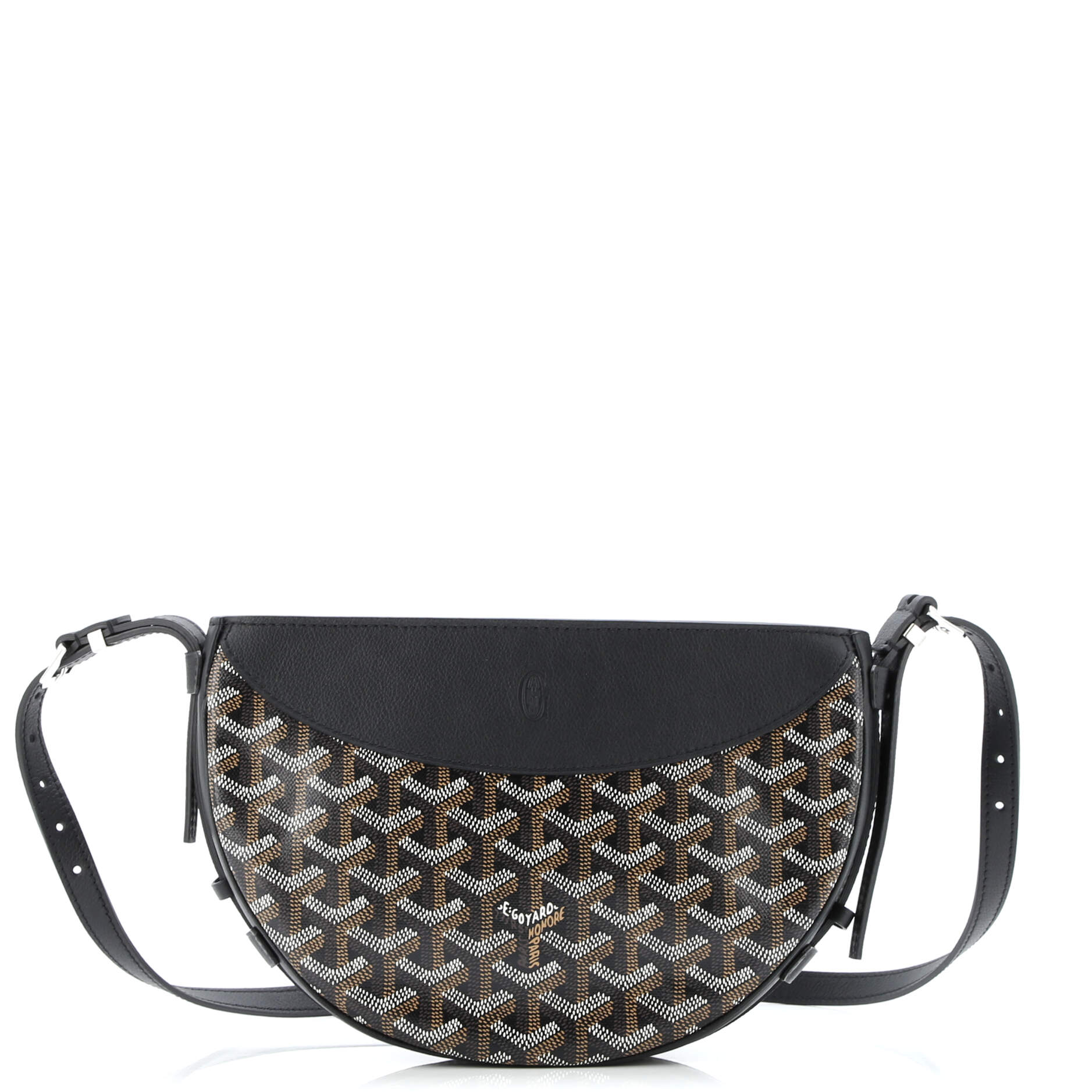 Hirondelle Shoulder Bag Coated Canvas and Leather