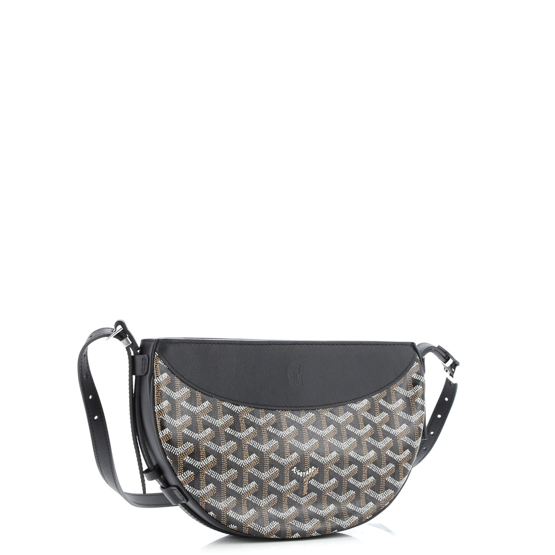 Hirondelle Shoulder Bag Coated Canvas and Leather