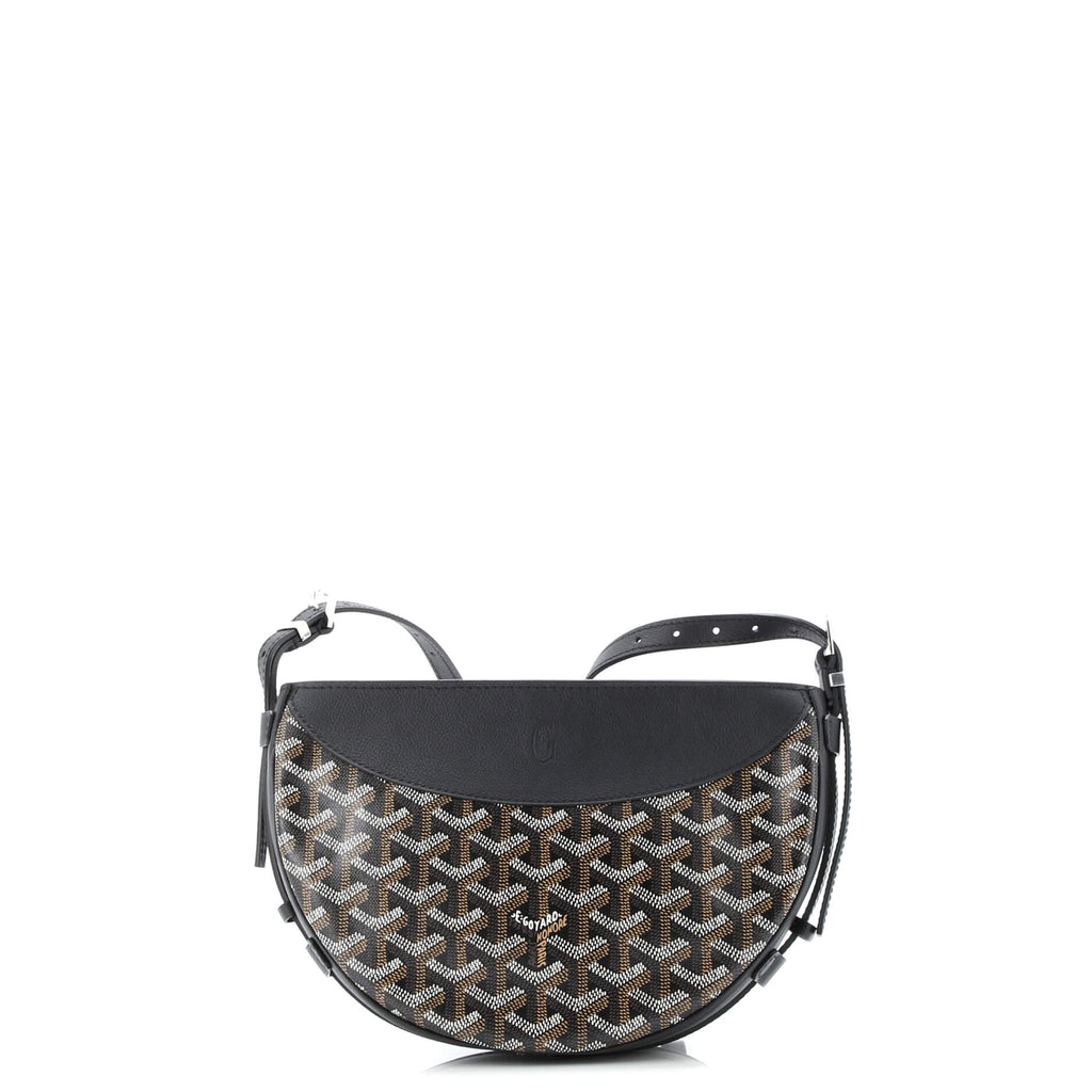 Hirondelle Shoulder Bag Coated Canvas and Leather