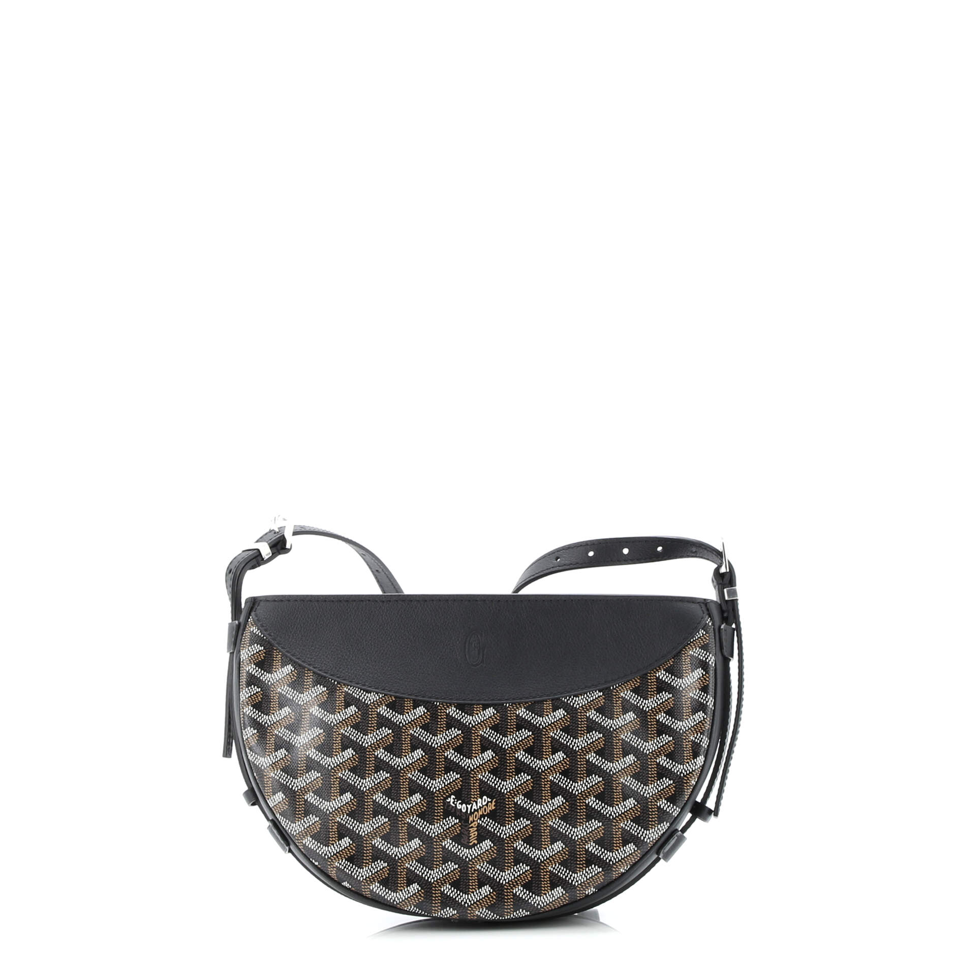 Hirondelle Shoulder Bag Coated Canvas and Leather