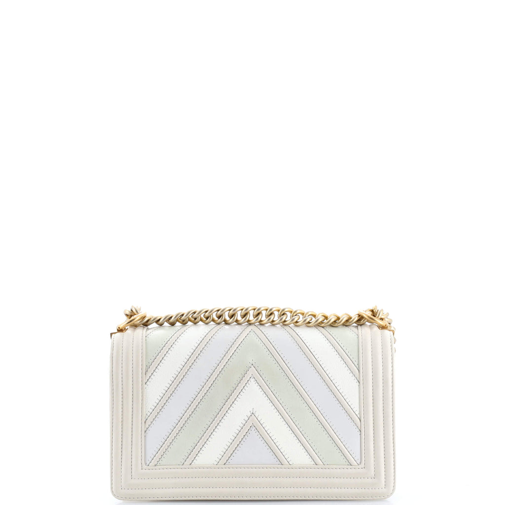 Boy Flap Bag Chevron Caviar and Calfskin Old Medium