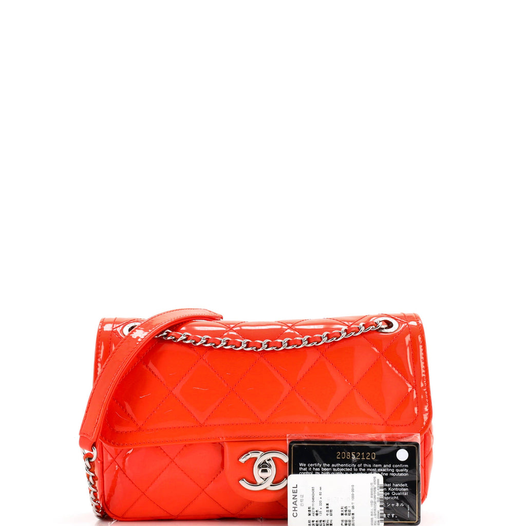 Coco Shine Flap Bag Quilted Patent Small