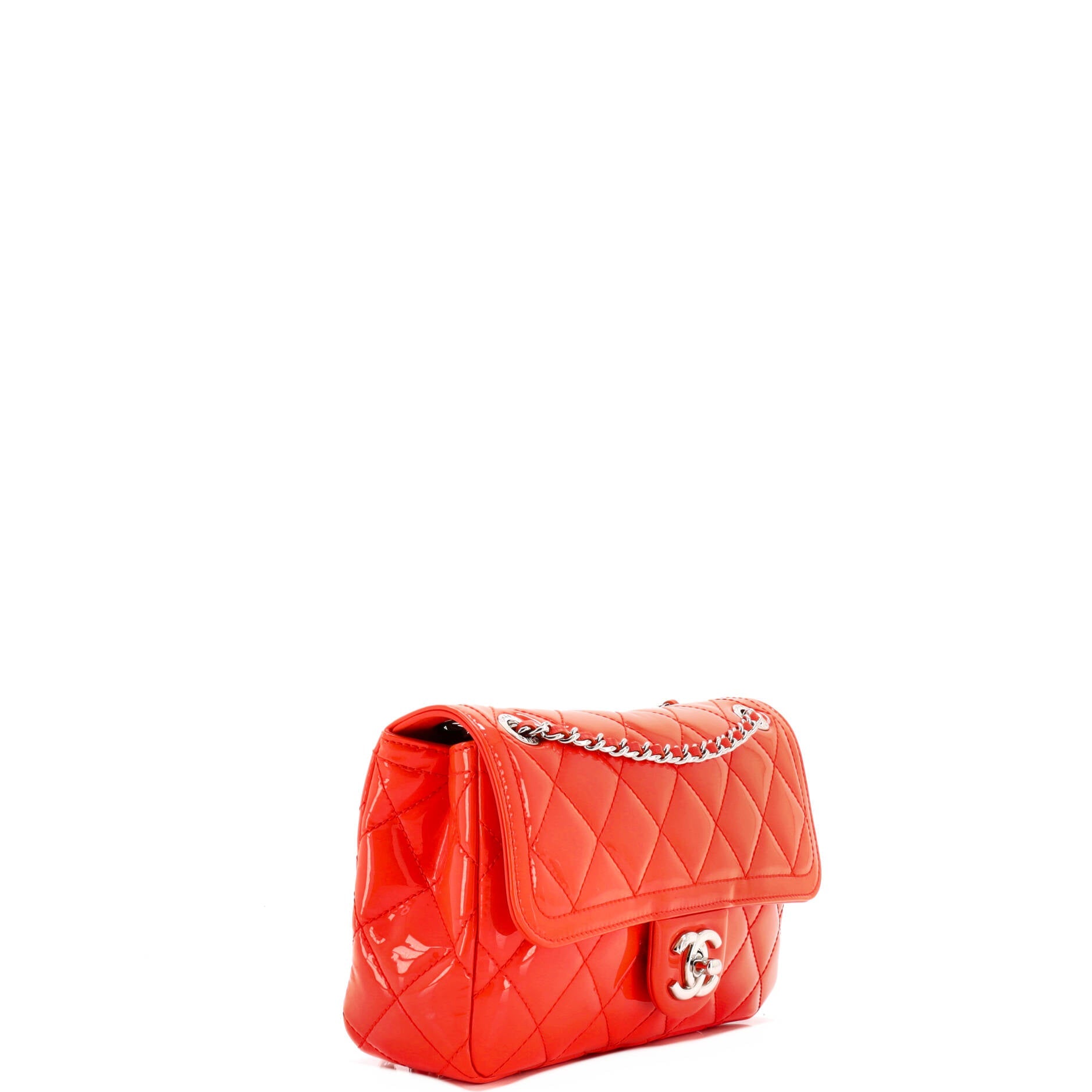 Coco Shine Flap Bag Quilted Patent Small