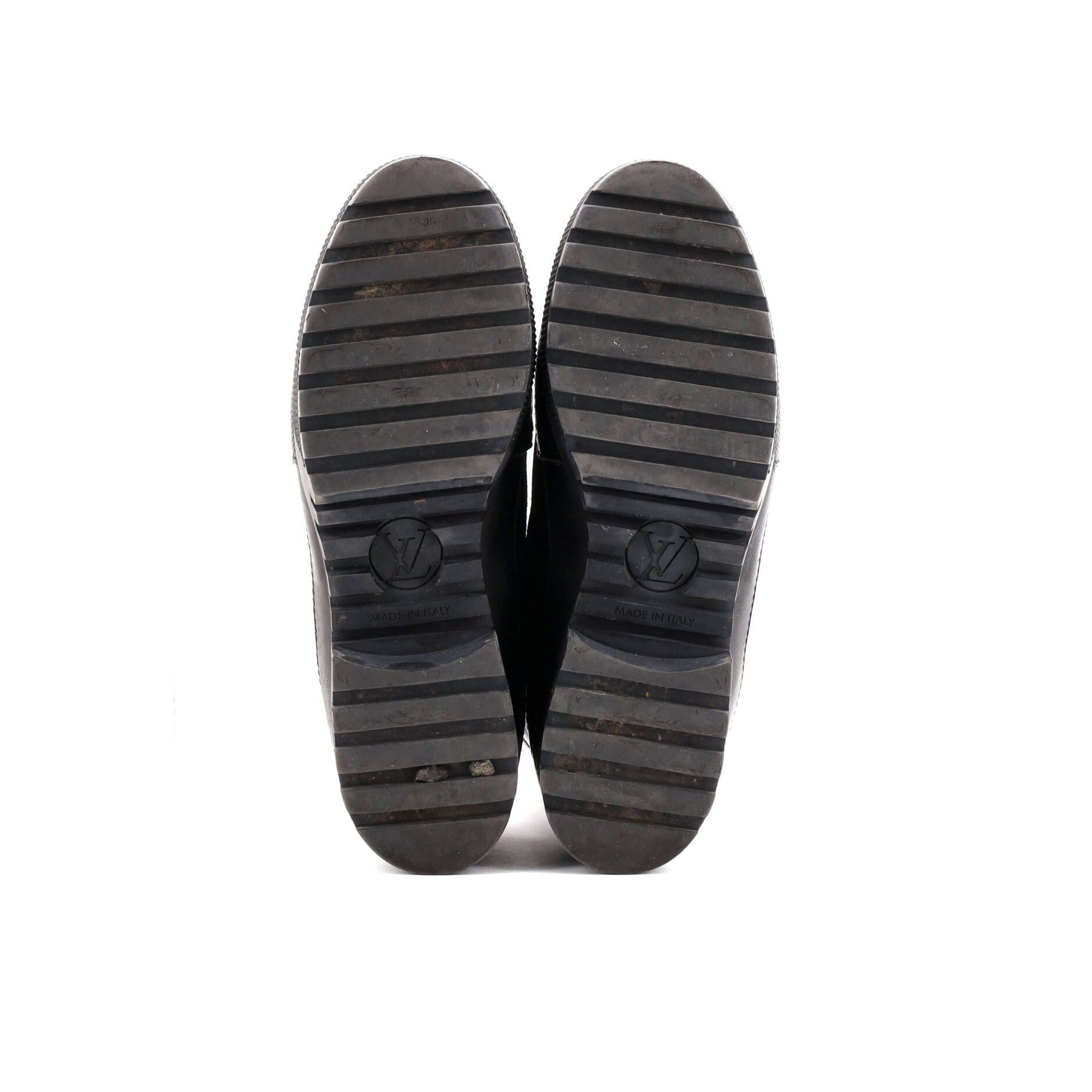 Women's Laureate Platform Desert Boots Suede with Monogram Canvas