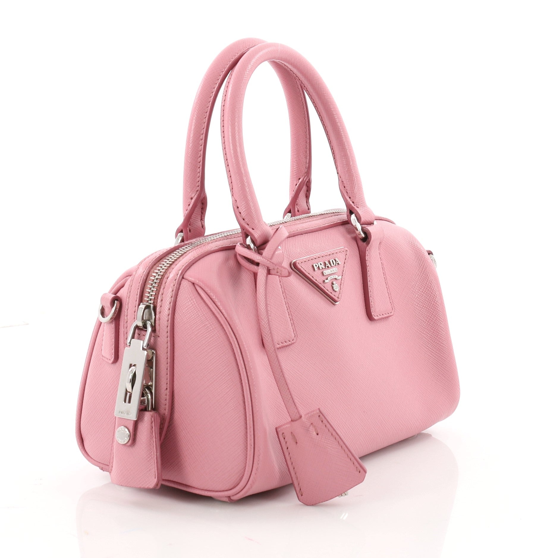 Lux Convertible Boston Bag Saffiano Leather Mini