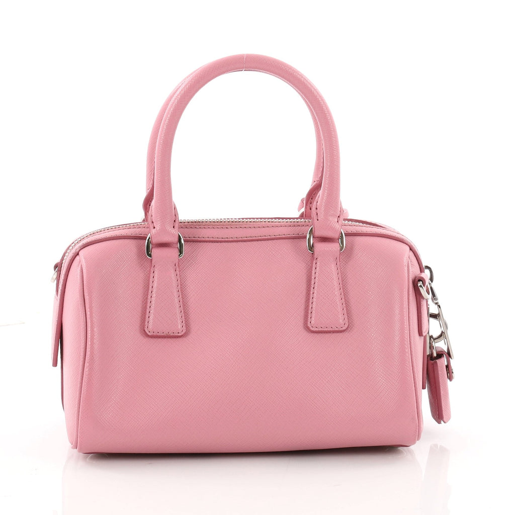 Lux Convertible Boston Bag Saffiano Leather Mini