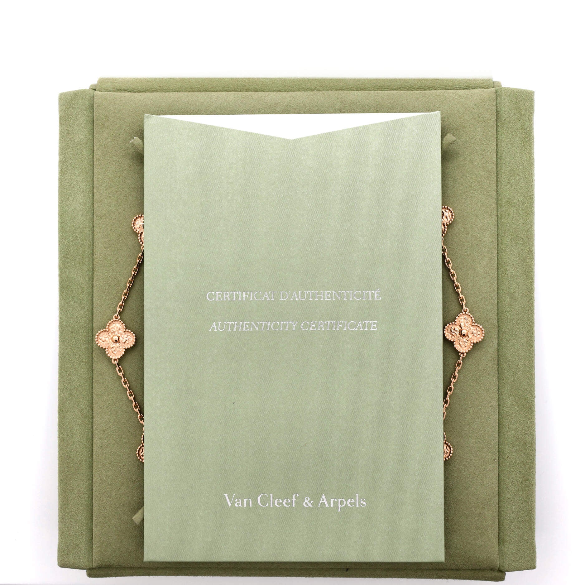 Vintage Alhambra 10 Motifs Necklace 18K Rose Gold