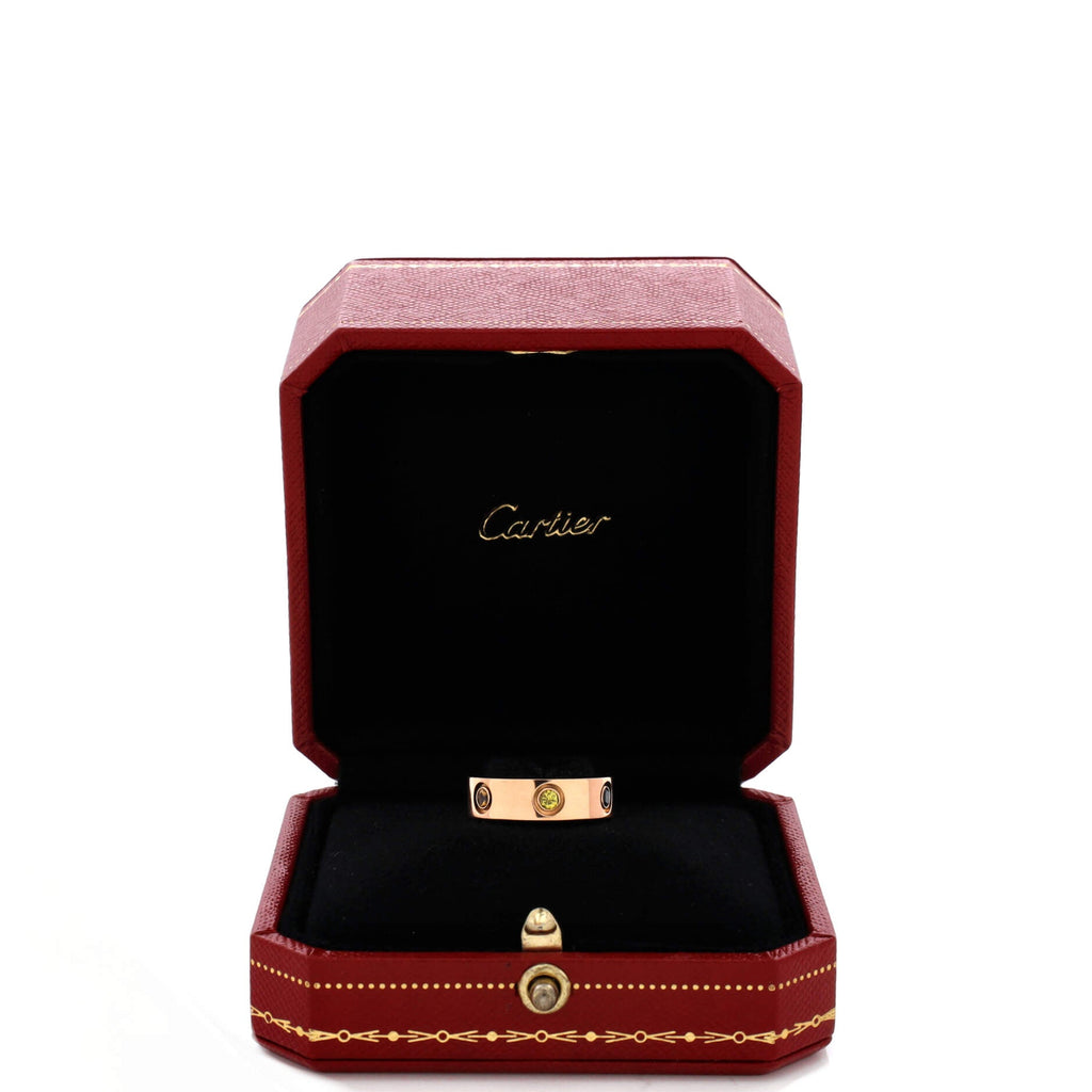 Love 6 Stone Band Ring 18K Rose Gold with Sapphires, Garnets and Amethyst