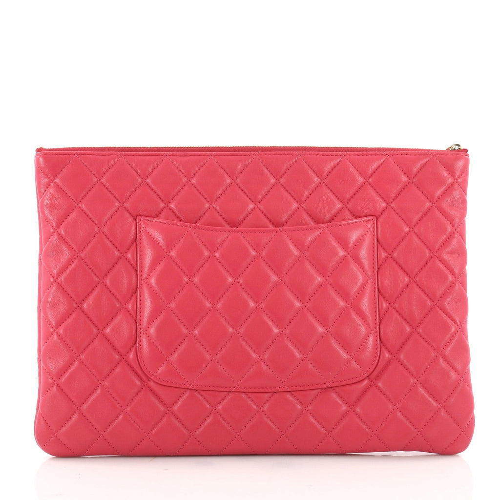 O Case Clutch Quilted Lambskin Large