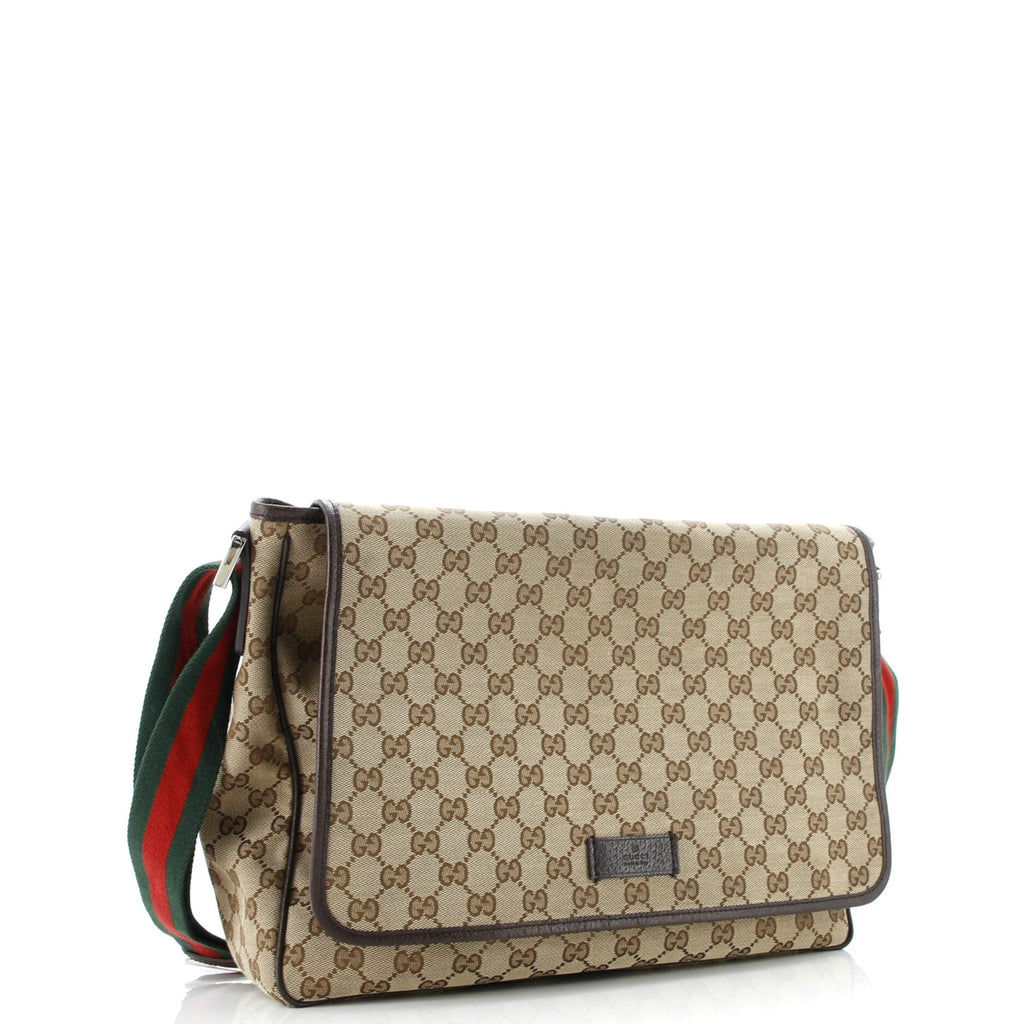 Web Strap Flap Messenger GG Canvas Medium