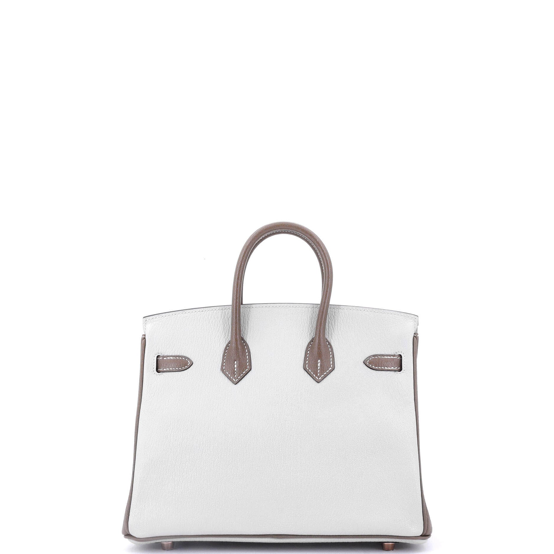 Birkin Handbag Bicolor Chevre Mysore with Rose Gold Hardware 25