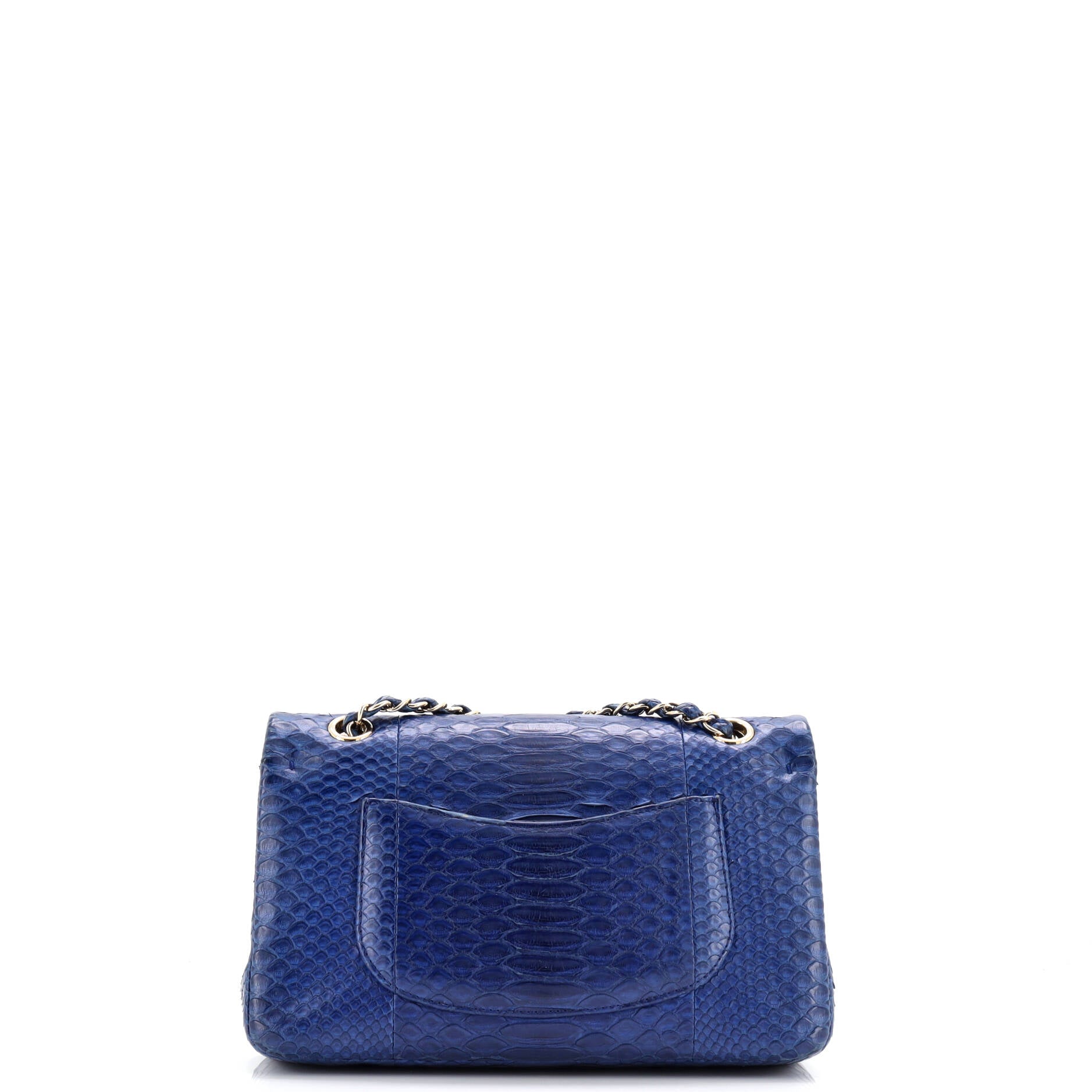 Classic Double Flap Bag Python Medium