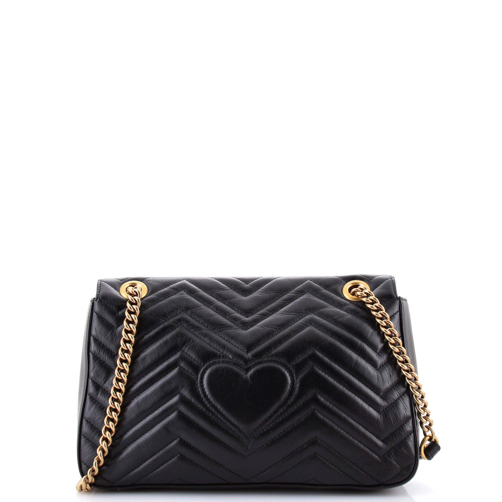 GG Marmont Flap Bag Embellished Matelasse Leather Medium