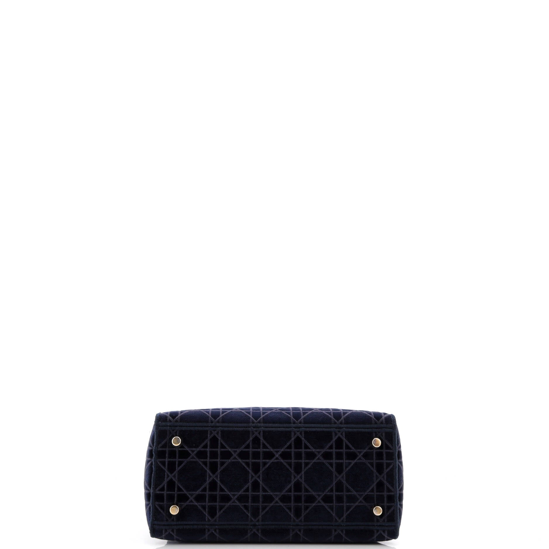 Lady D-Lite Bag Cannage Embroidered Velvet Medium