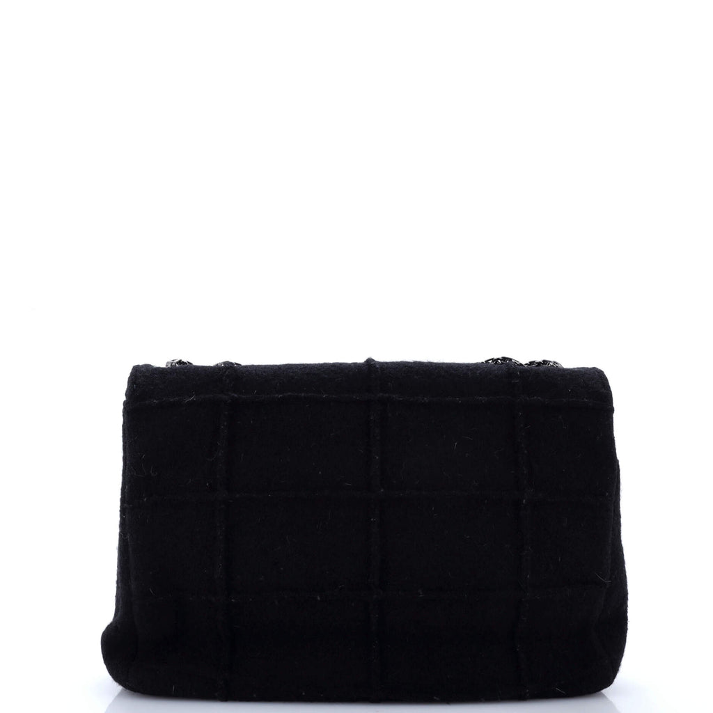 Chocolate Bar Mademoiselle Flap Bag Quilted Wool Jumbo