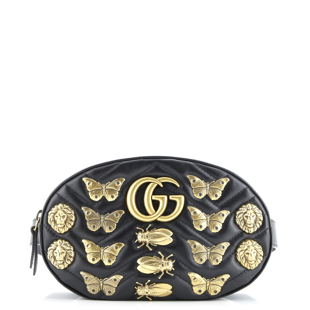 GG Marmont Belt Bag Embellished Matelasse Leather