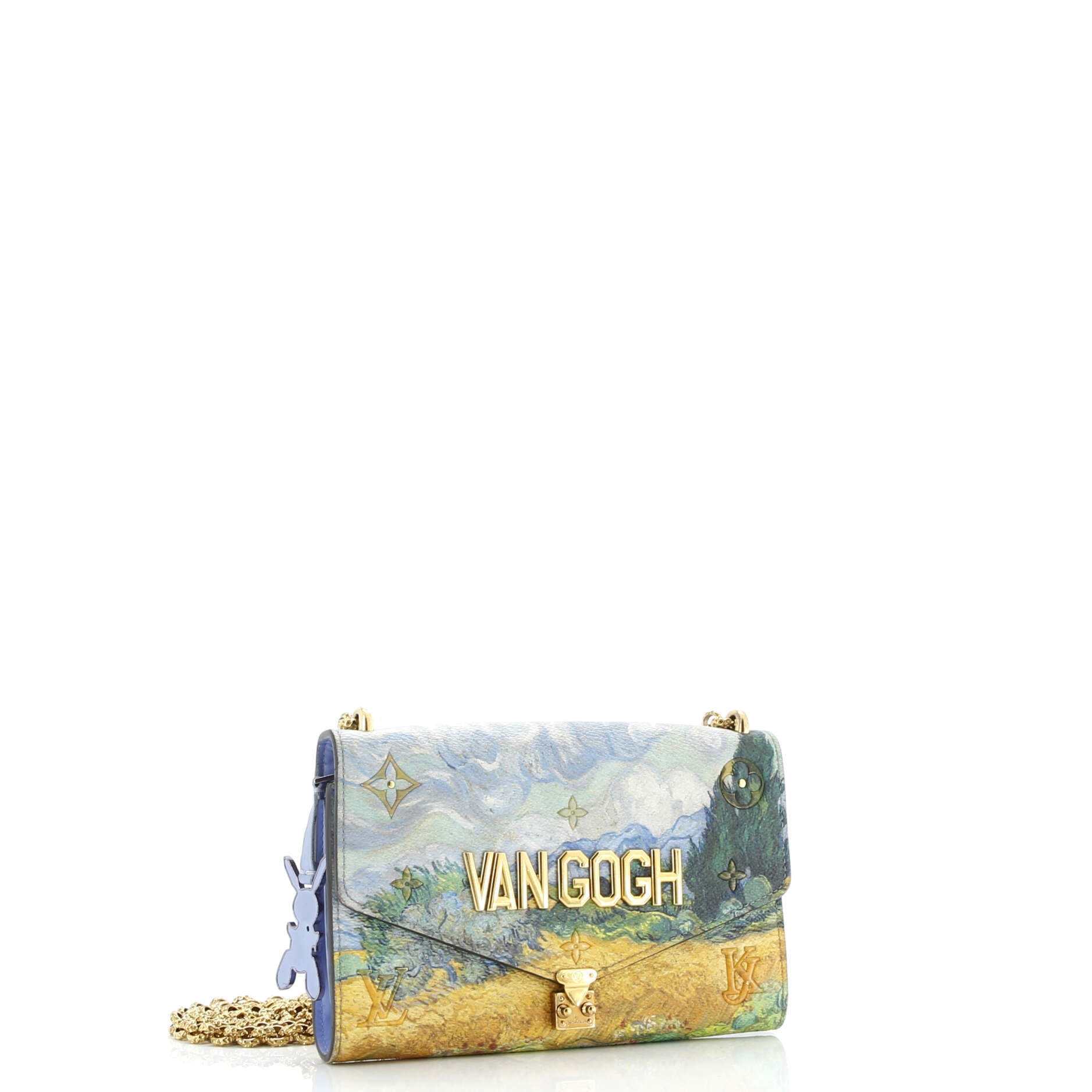 Chain Wallet Limited Edition Jeff Koons Van Gogh Print Canvas