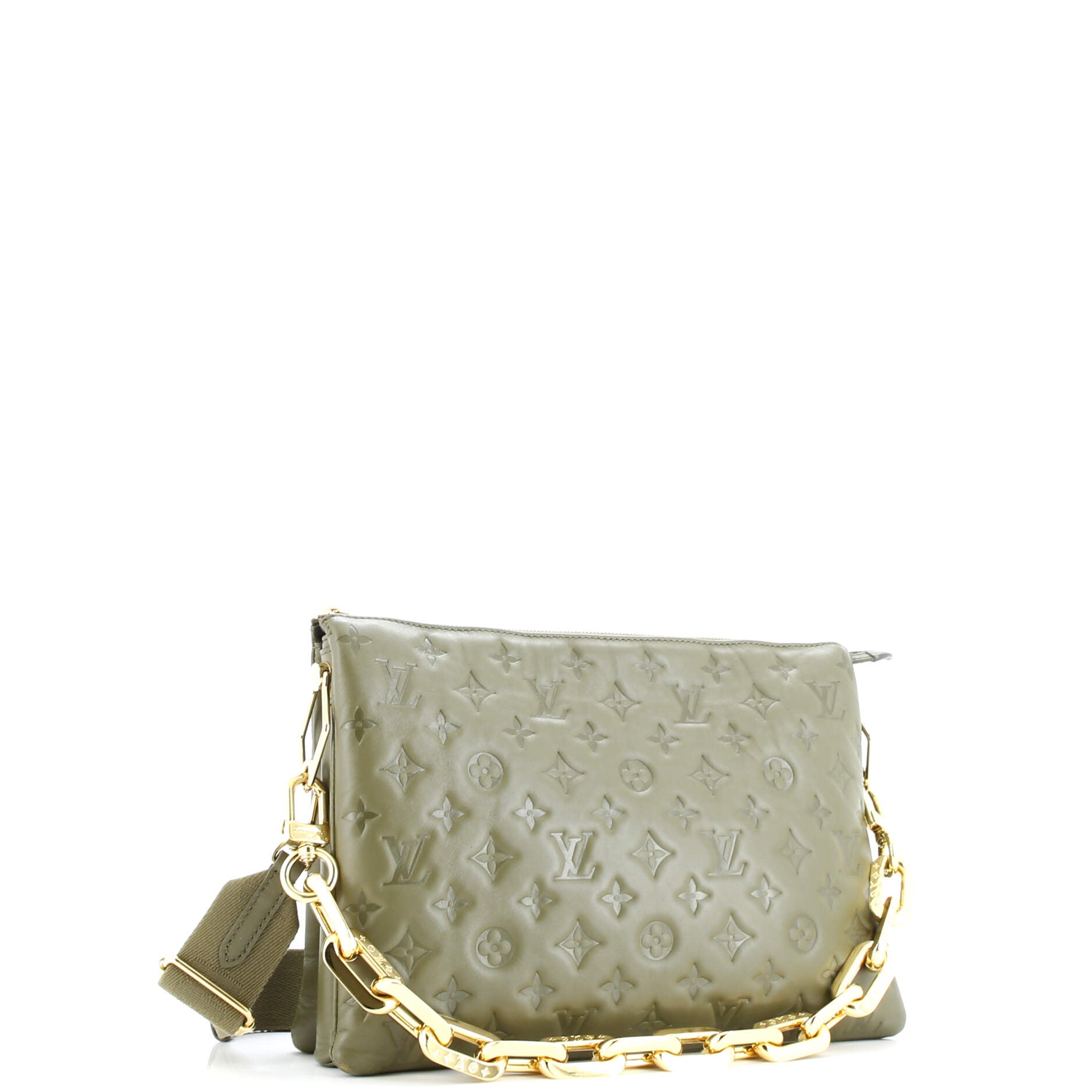 Coussin Bag Monogram Embossed Lambskin MM