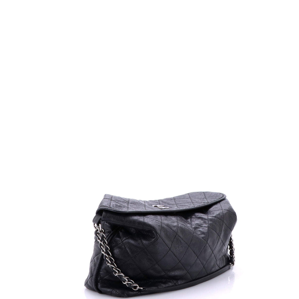 French Riviera Hobo Quilted Caviar Large