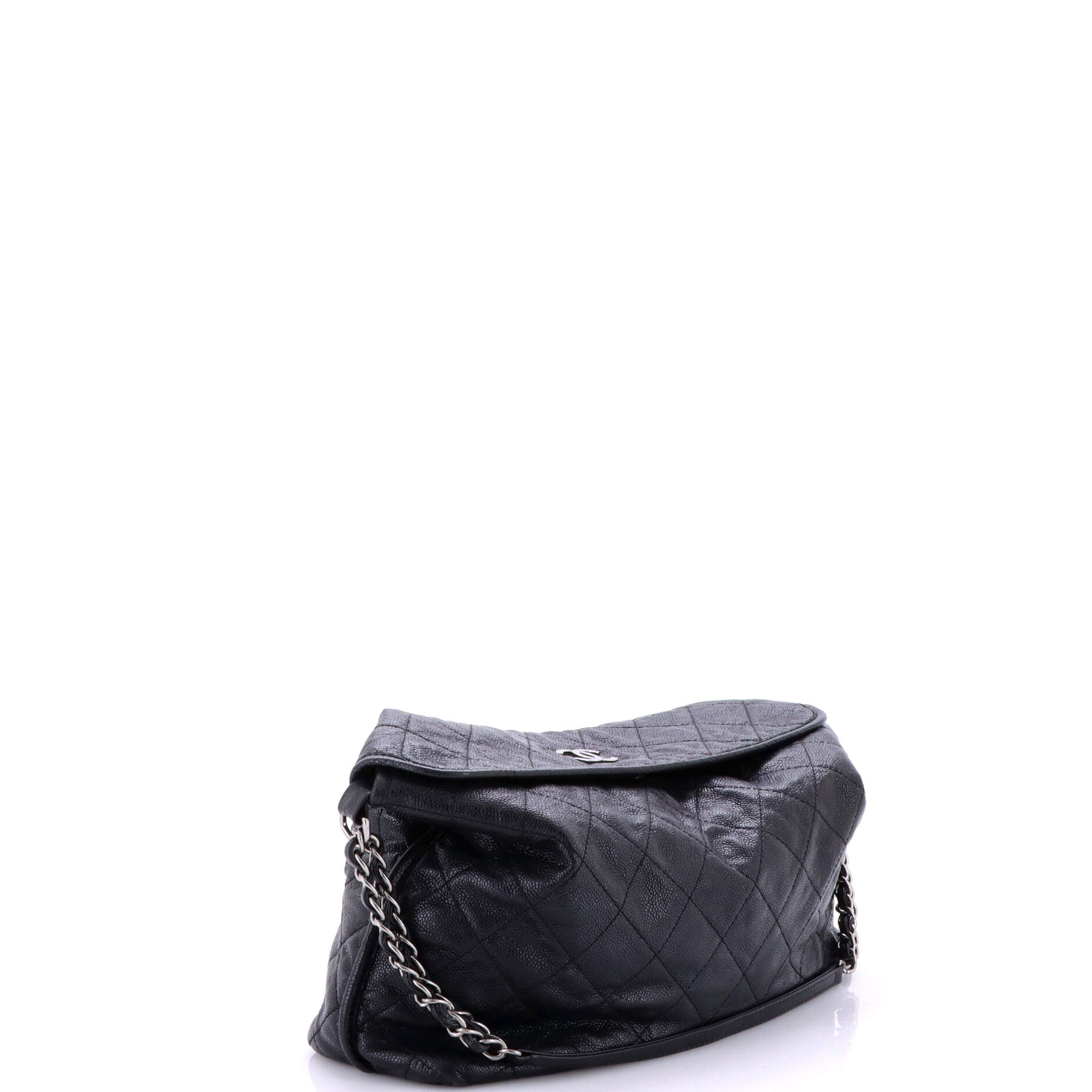 French Riviera Hobo Quilted Caviar Large