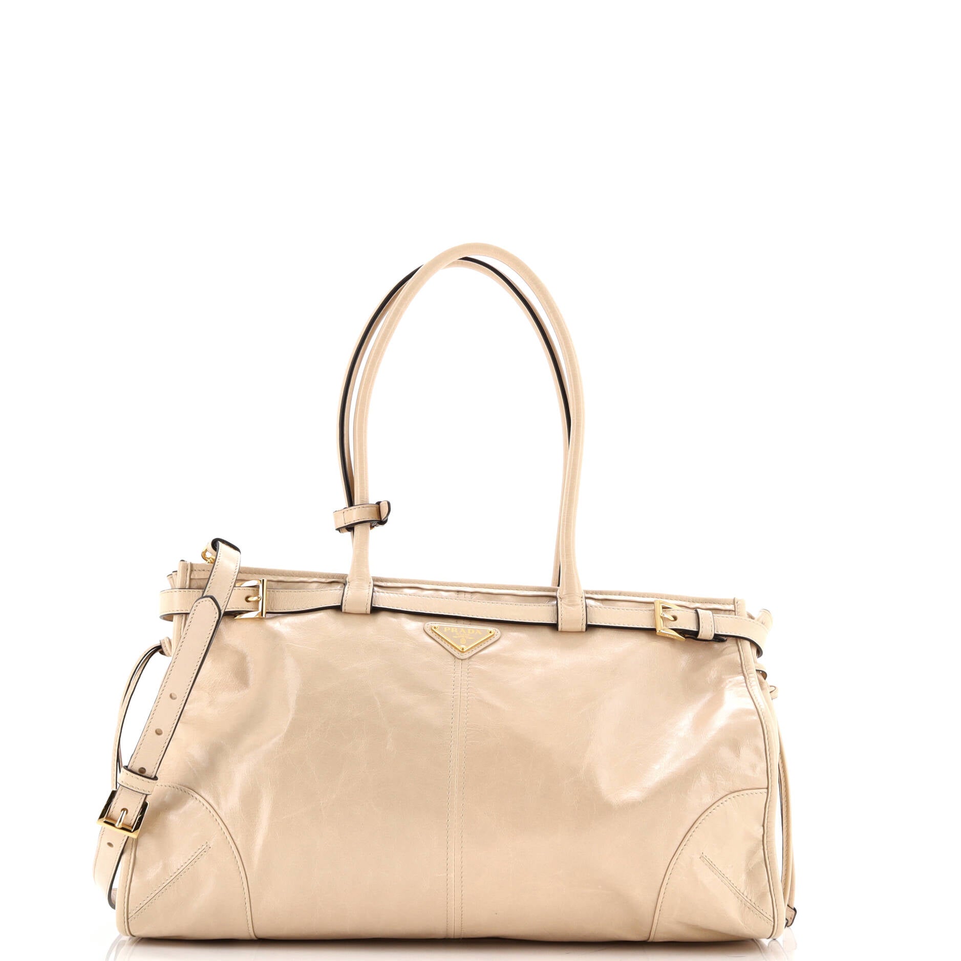 Belted Convertible Shoulder Bag Vitello Shine Large