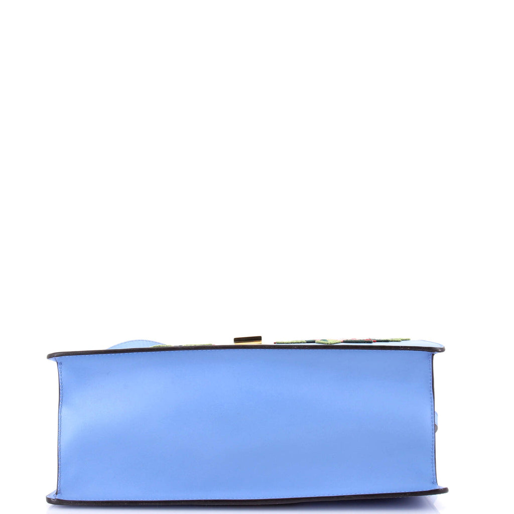 Sylvie Top Handle Bag Embroidered Leather Medium