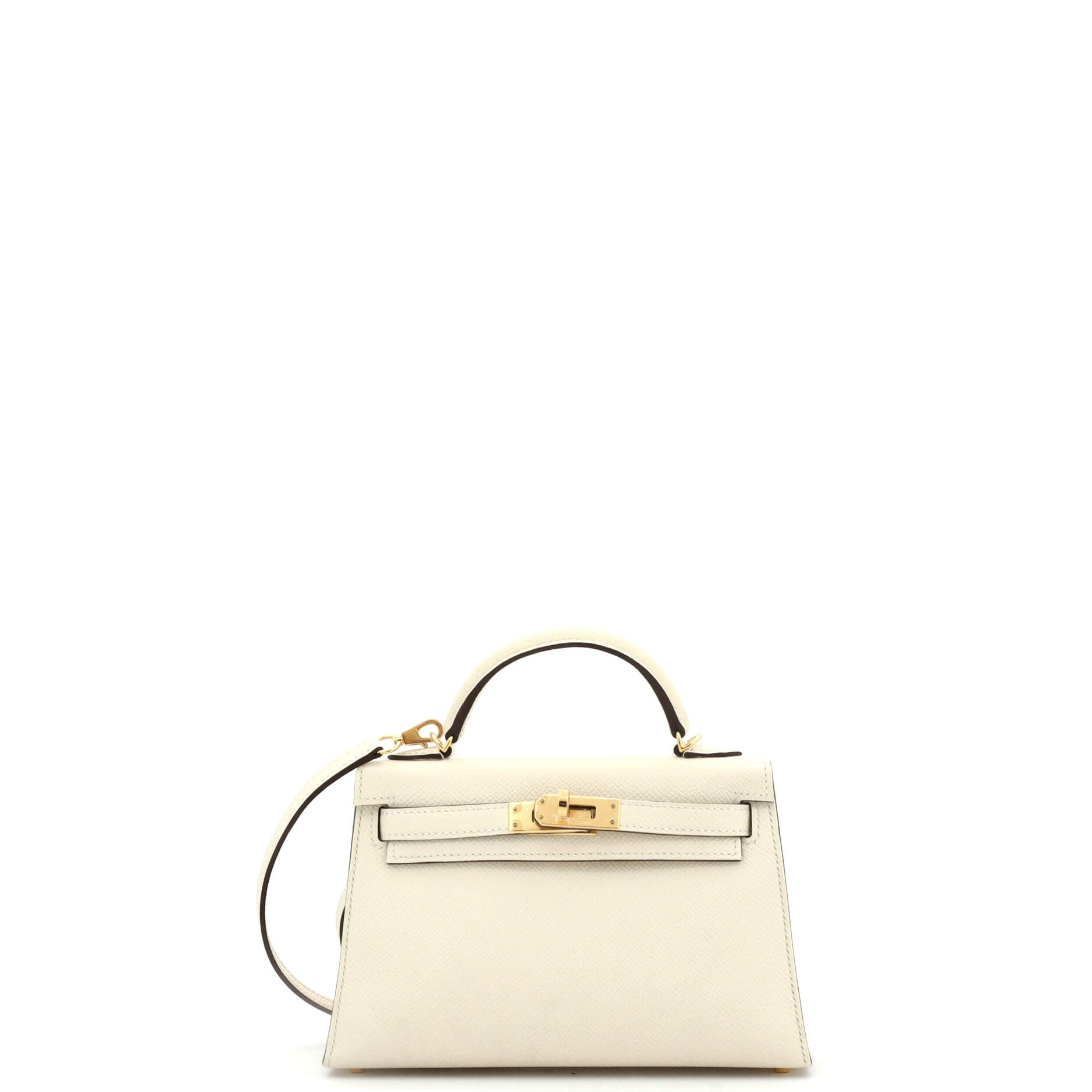 Kelly Mini II Bag Light Epsom with Gold Hardware 20