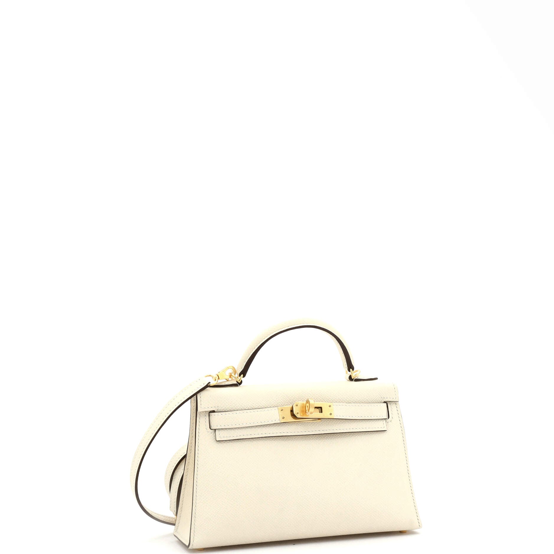 Kelly Mini II Bag Light Epsom with Gold Hardware 20
