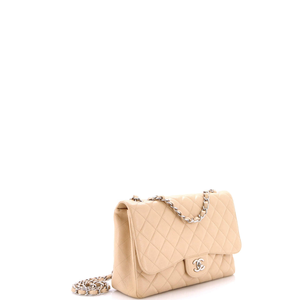 Classic Single Flap Bag Quilted Caviar Jumbo