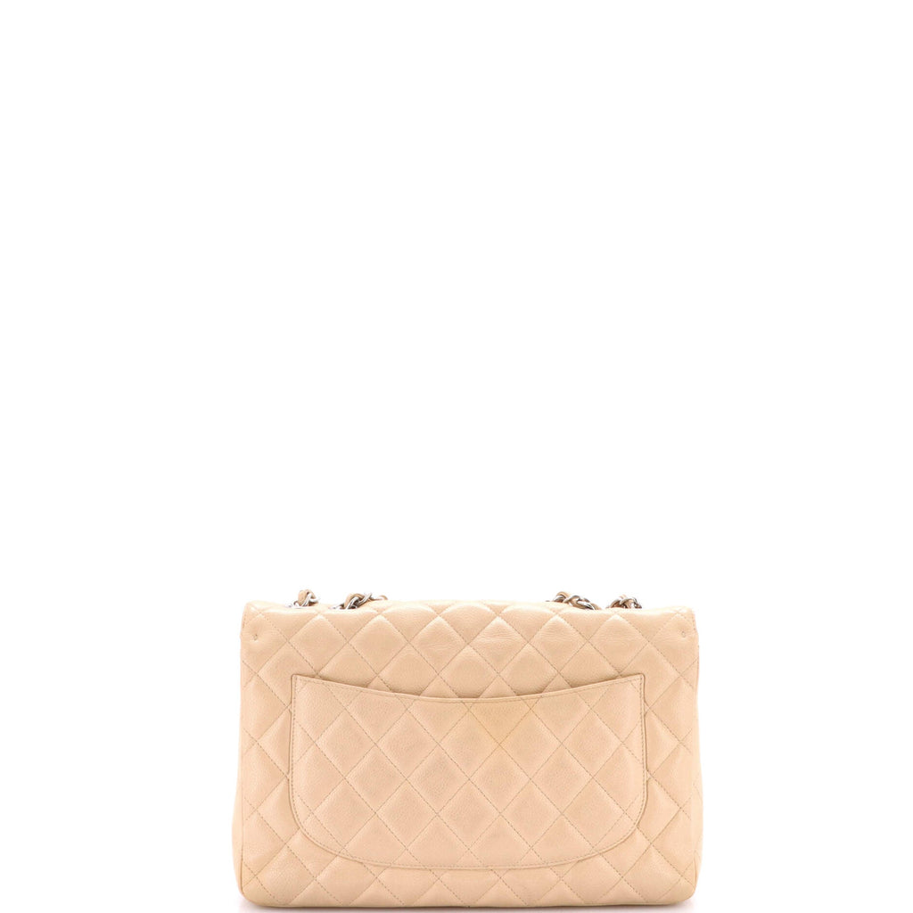 Classic Single Flap Bag Quilted Caviar Jumbo