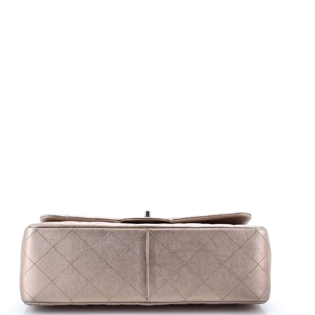 Classic Double Flap Bag Quilted Metallic Lambskin Jumbo