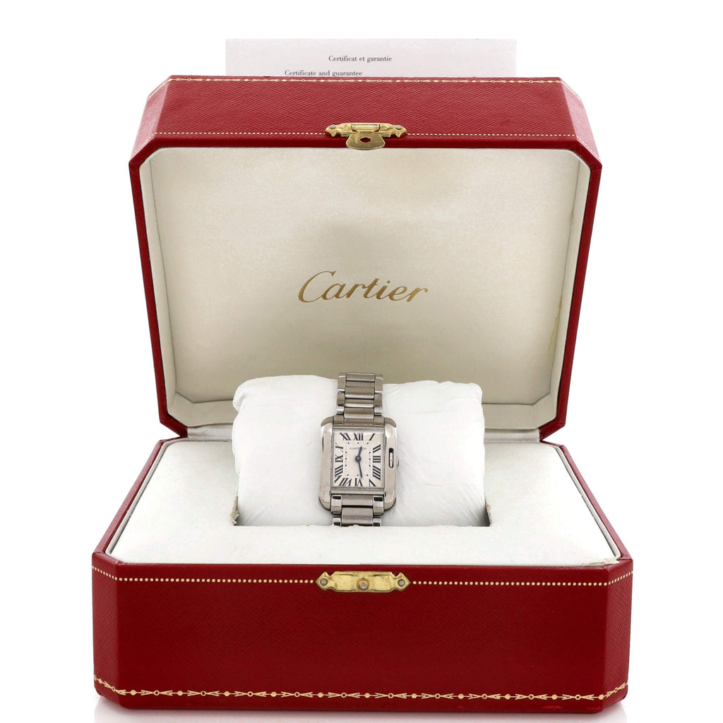 Tank Anglaise Quartz Watch Stainless Steel 23