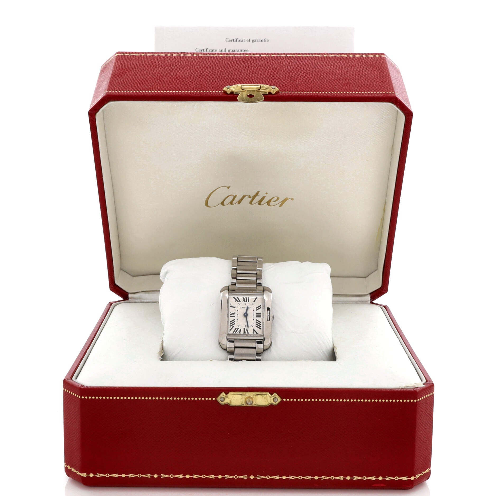 Tank Anglaise Quartz Watch Stainless Steel 23