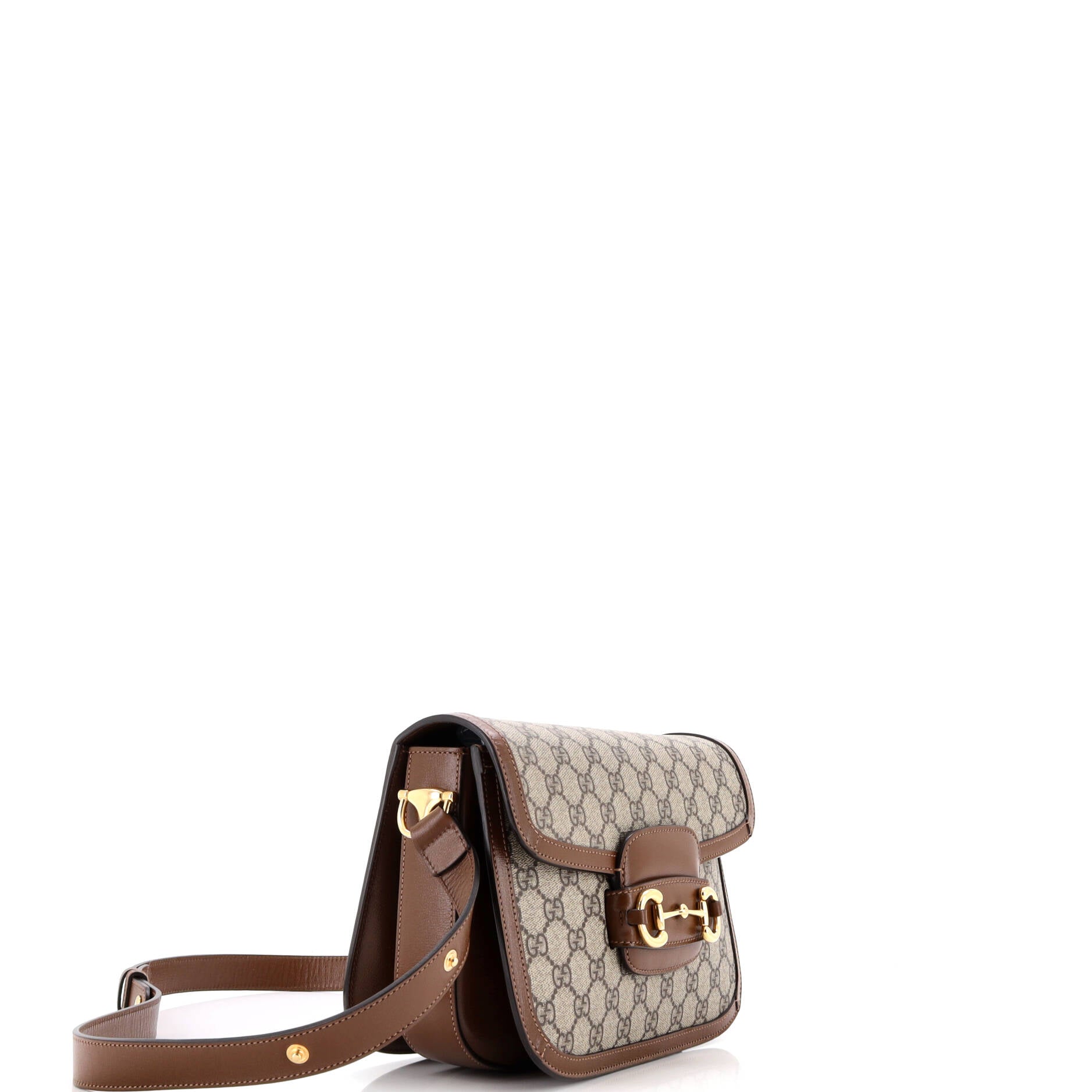 Horsebit 1955 Shoulder Bag GG Coated Canvas with Leather Small