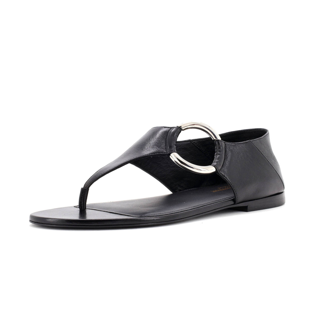 Women's Ring Flat Sandals Leather