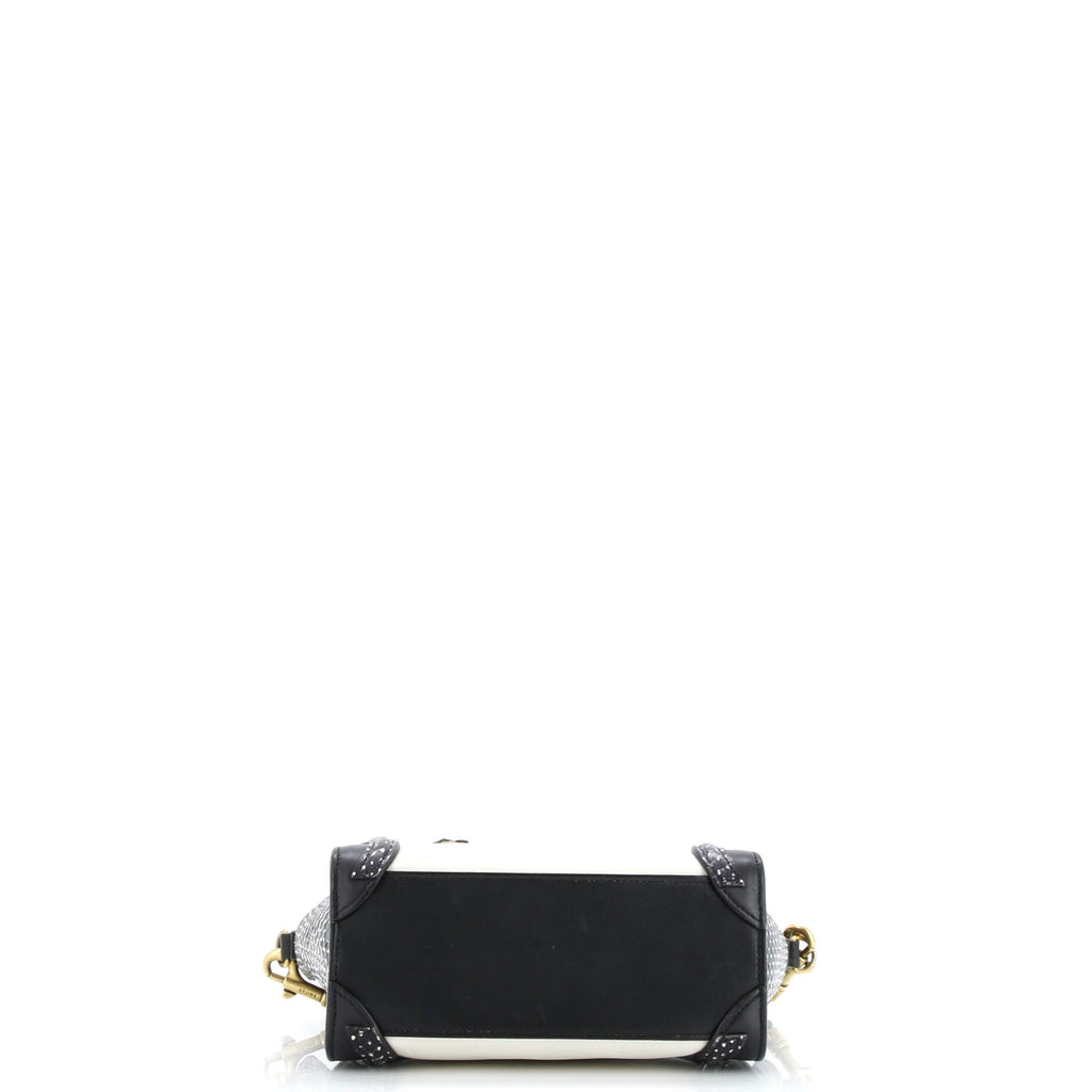 Luggage Bag Leather and Watersnake Nano