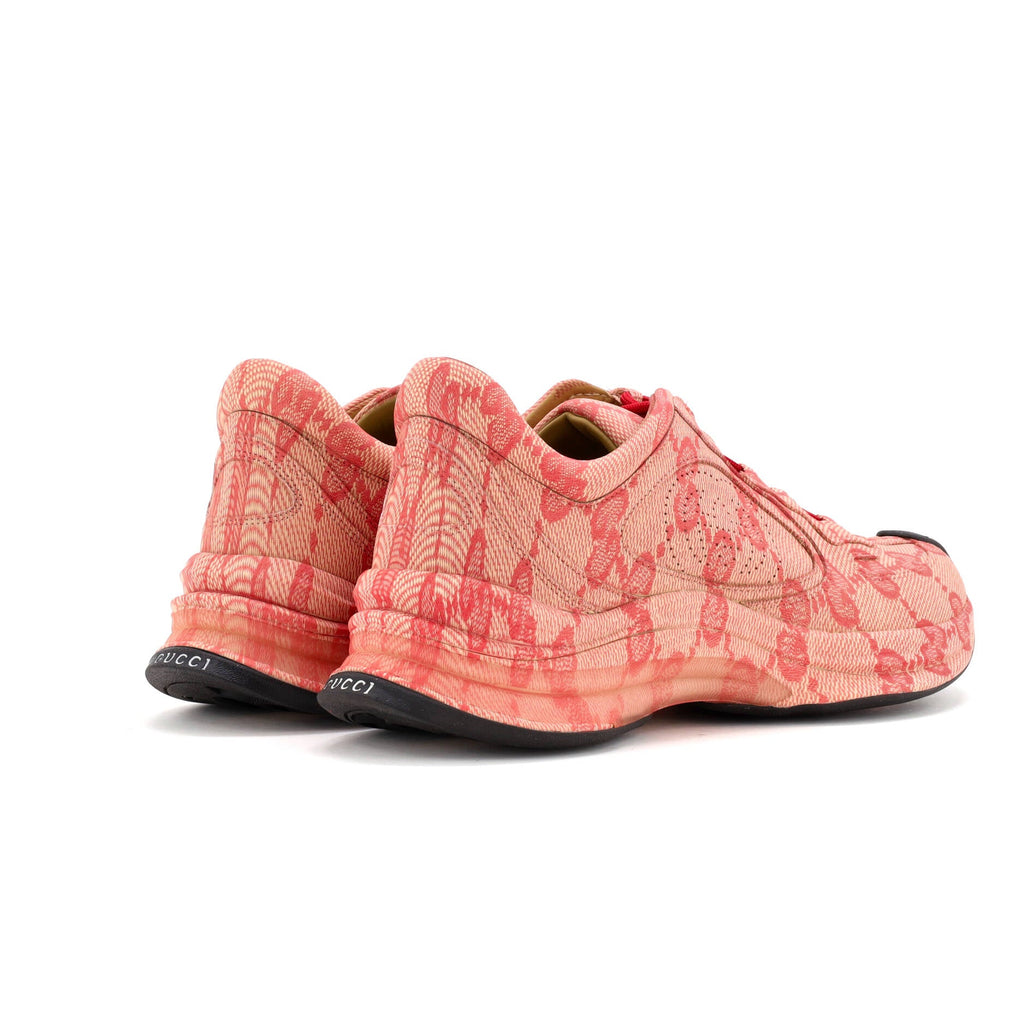 Women's Run Sneakers Monogram Print Leather