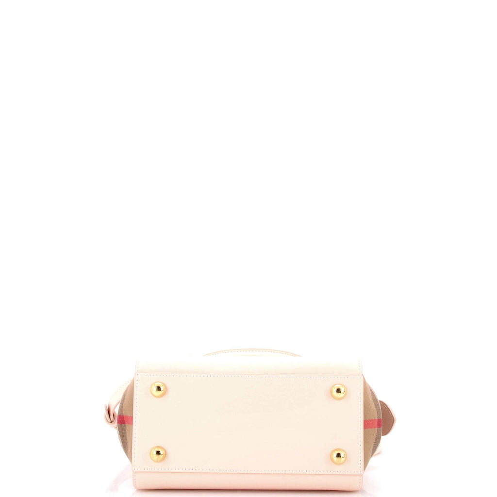 Banwell Tote Leather and House Check Canvas Mini