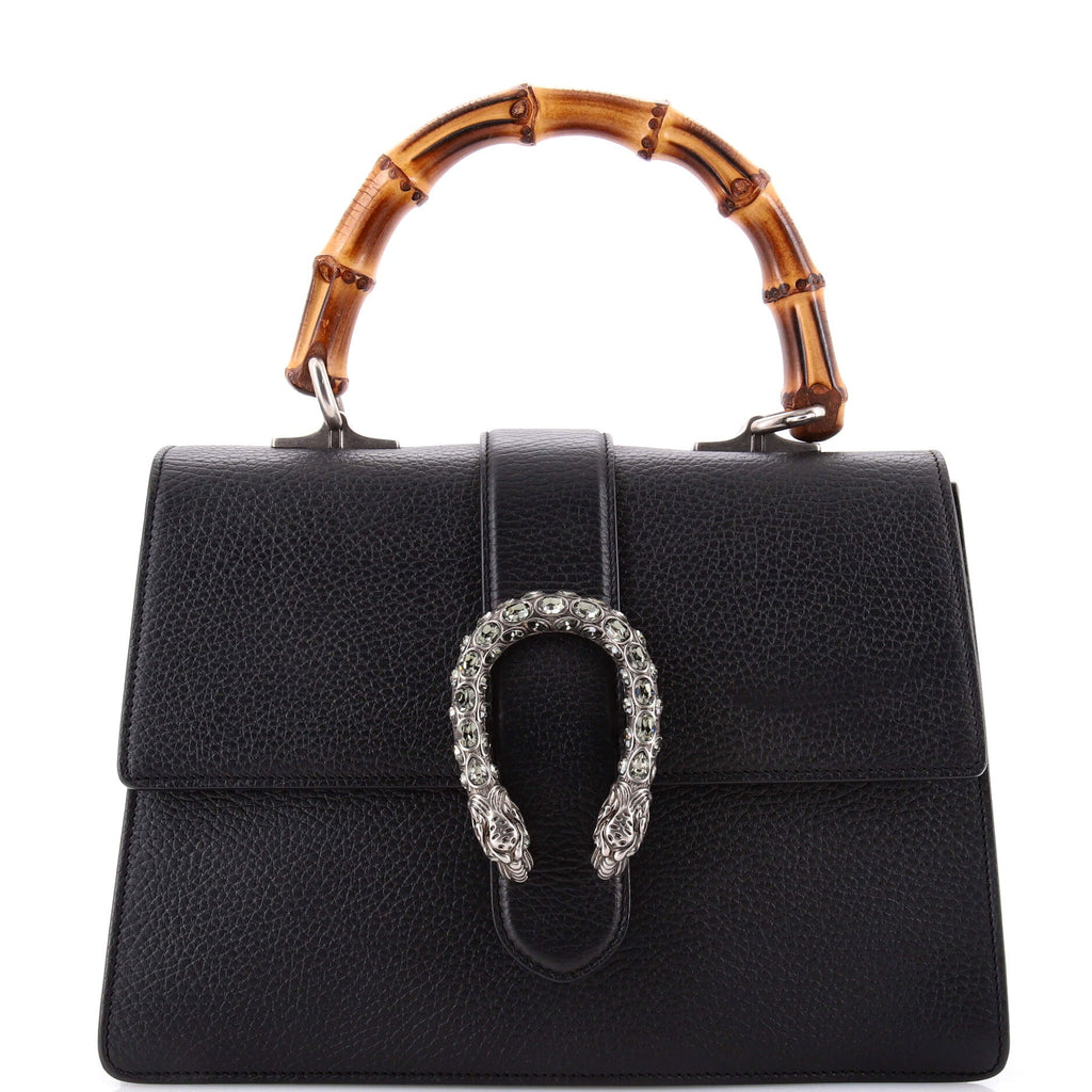 Dionysus Bamboo Top Handle Bag Leather Medium