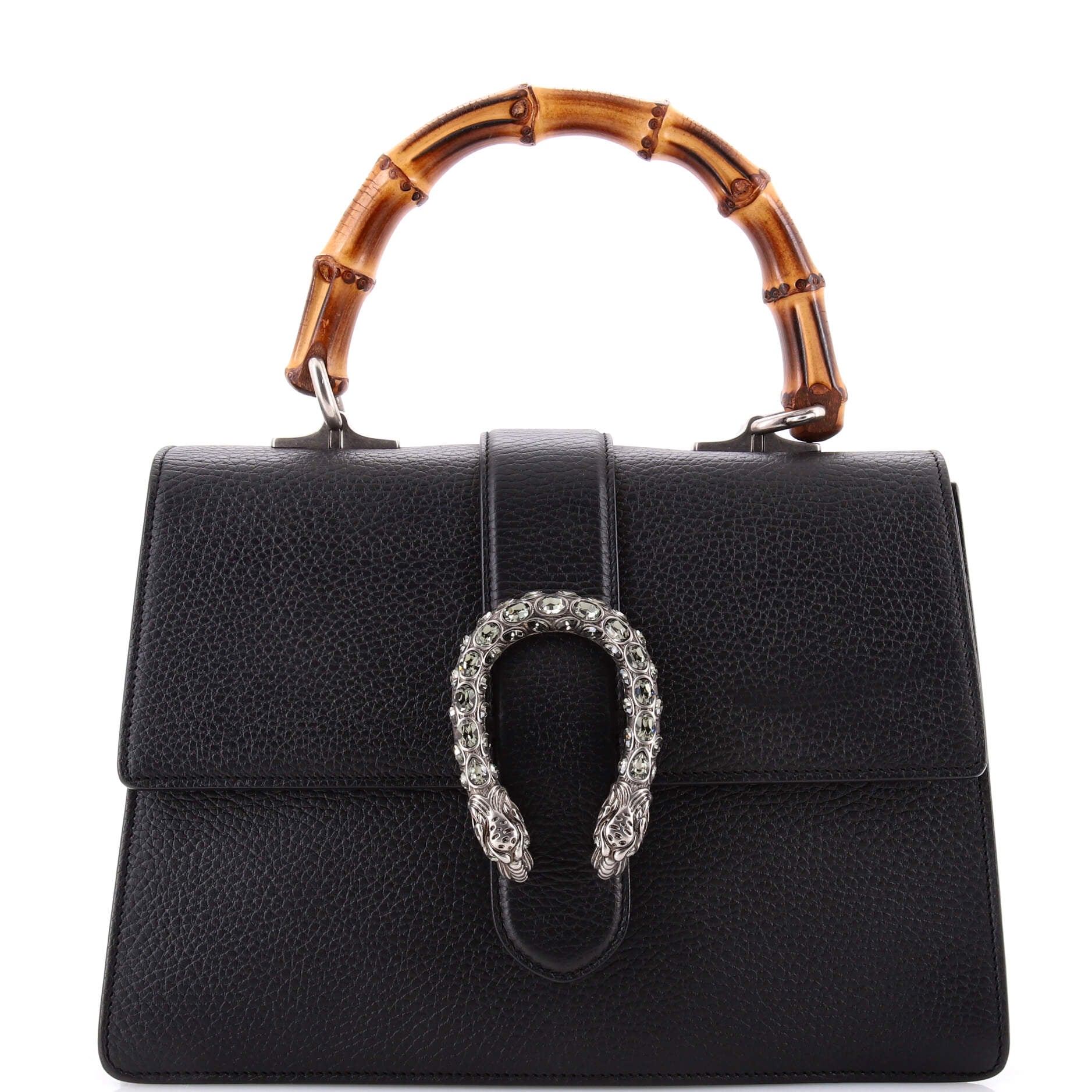 Dionysus Bamboo Top Handle Bag Leather Medium