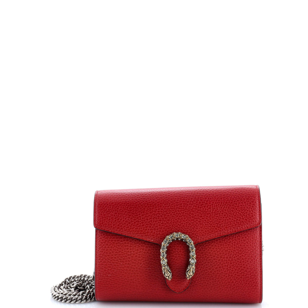 Dionysus Chain Wallet Leather with Embellished Detail Small