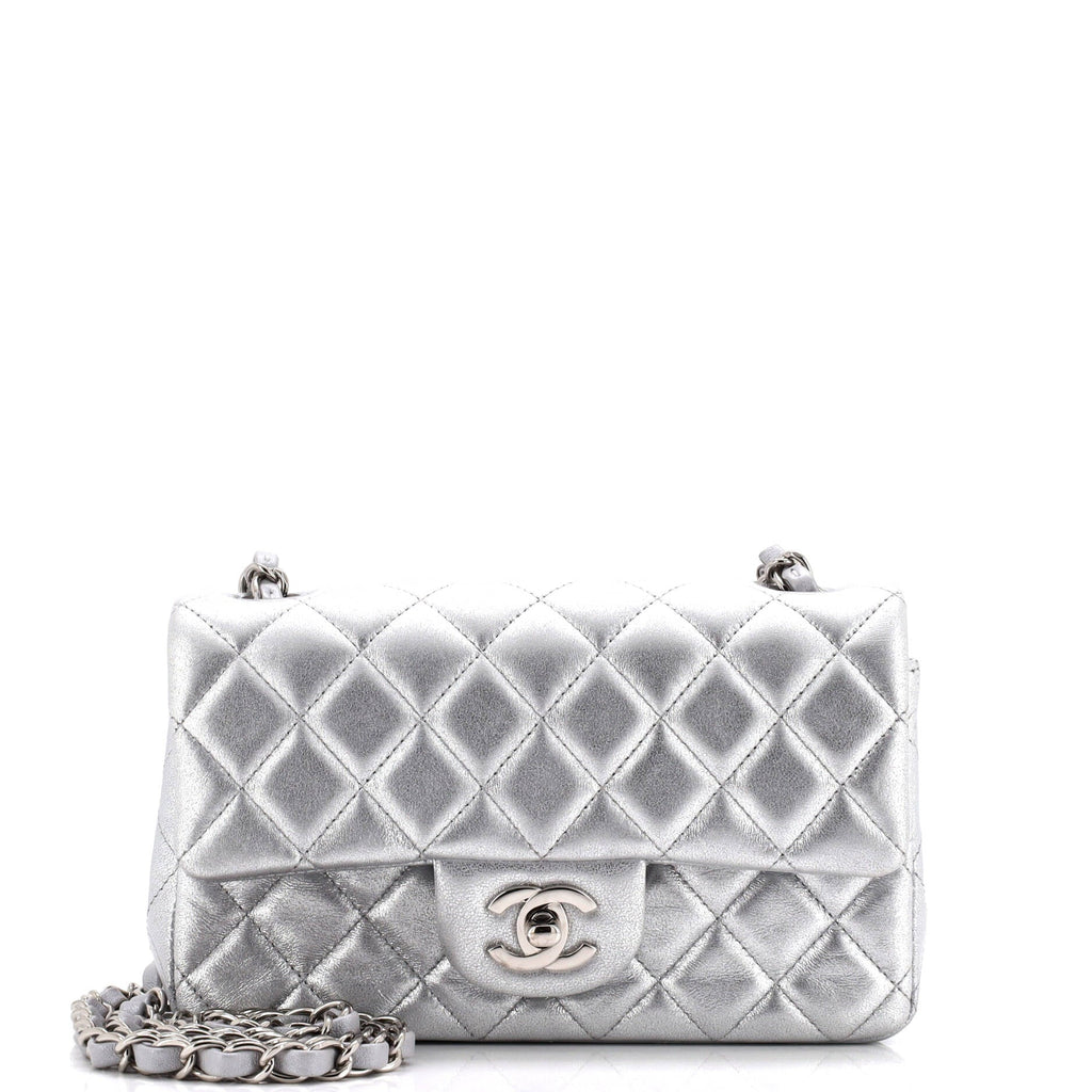 Classic Single Flap Bag Quilted Iridescent Calfskin Mini